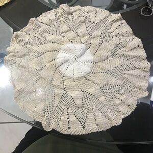 Handcrafted Beige Crochet Doily